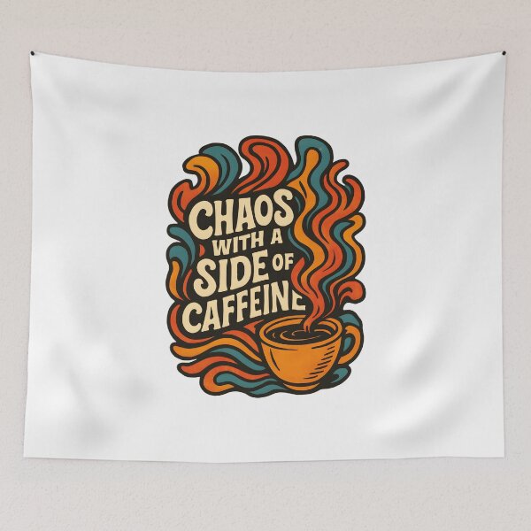 Item preview, Chaos with a Side of Caffeine – Energetic Coffee-Inspired designed and sold by inkNext.
