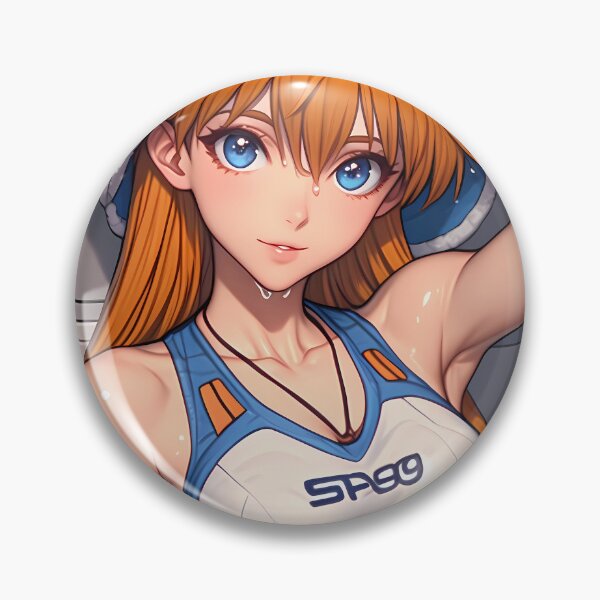 Item preview, Soryu Asuka Langley Evangelion Anime Girl White-Blue Gym Fit Soft Stare designed and sold by bolleykoldl.