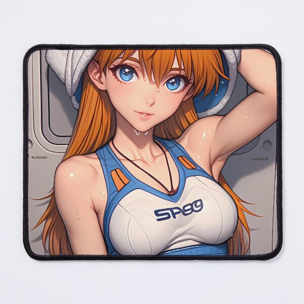 Item preview, Soryu Asuka Langley Evangelion Anime Girl White-Blue Gym Fit Soft Stare designed and sold by bolleykoldl.