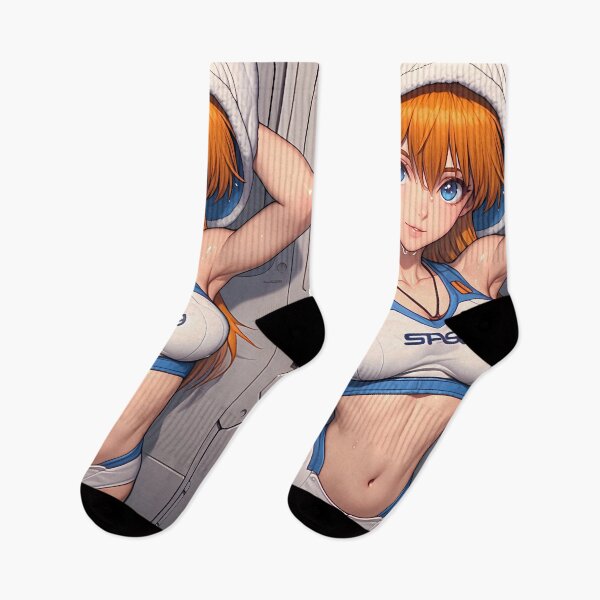 Item preview, Soryu Asuka Langley Evangelion Anime Girl White-Blue Gym Fit Soft Stare designed and sold by bolleykoldl.