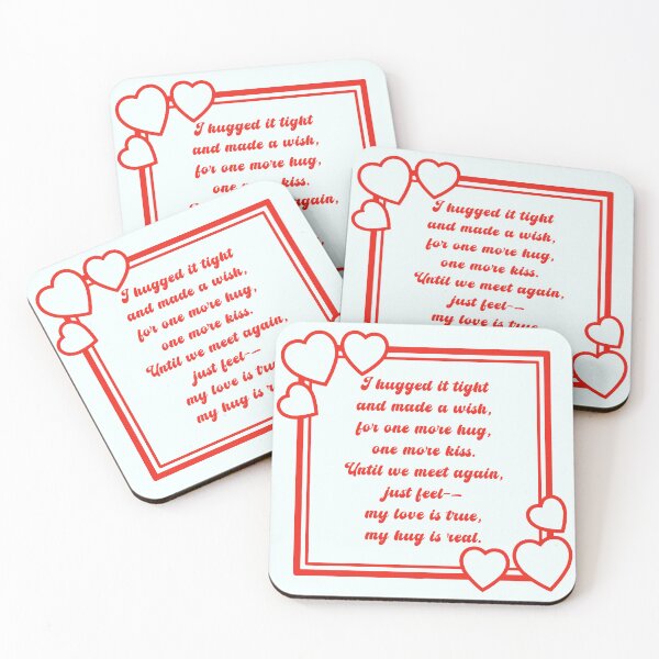 Item preview, I Hugged It Tight – Love Poem in a Red Heart Frame designed and sold by EmeraldeaArt.