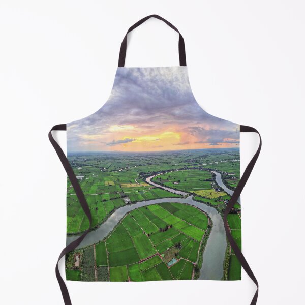 Item preview, Beautiful Aerial Image of Central Thailand Rice Fields designed and sold by Huskyyy Designs.