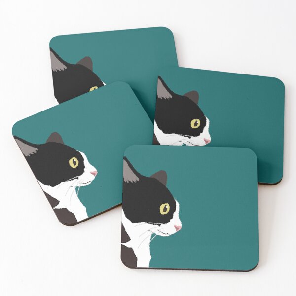 Item preview, Profile of a Tuxedo Cat on Alert designed and sold by Gumigrida.