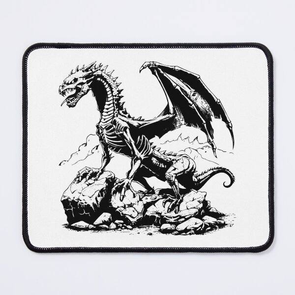 Item preview, Skeletal Dragon House Dungeon Game Fossil Thrones Scene designed and sold by inkoutninja.