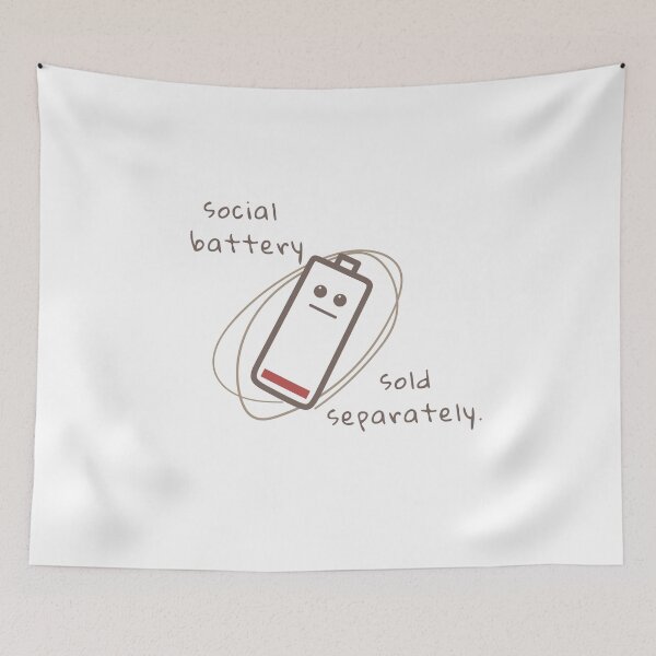 Item preview, Social Battery Sold Separately designed and sold by TheKittyNook.