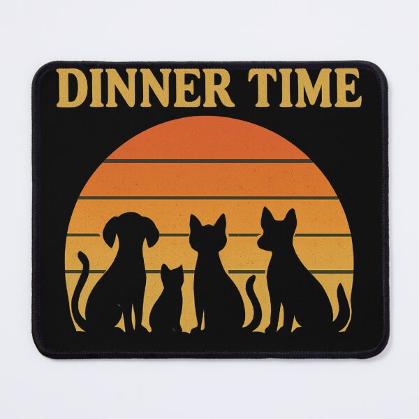 Item preview, Retro Dinner Time Pet Mat designed and sold by TONSNAP.