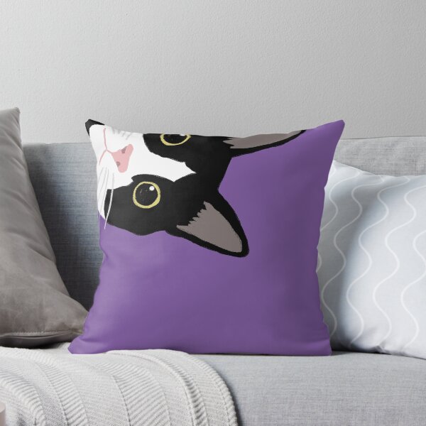 Item preview, Peekaboo Tuxedo Cat with Wide Eyes designed and sold by Gumigrida.