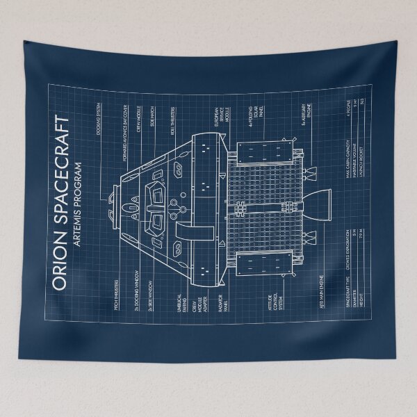 Item preview, Orion Spacecraft. Artemis Program (Navy Blueprint) designed and sold by BGALAXY.
