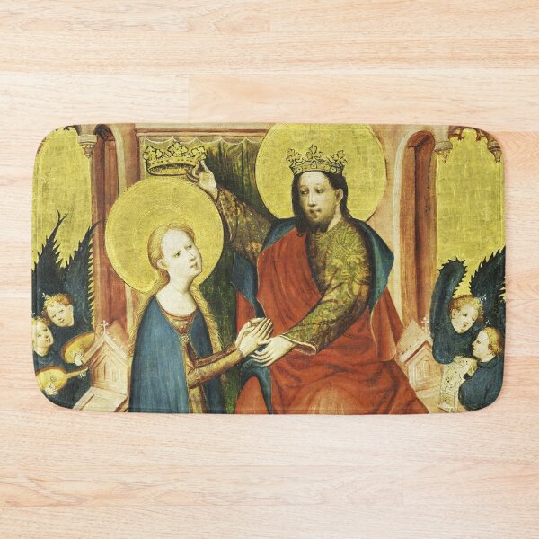 Item preview, Coronation of the Virgin, c. 1410. Master of the Fröndenberg Altarpiece (German). Tempera and gold on wood designed and sold by Vintage Designs +.