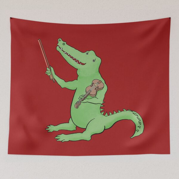Item preview, Crocodile on violin designed and sold by ElectronicCloud.