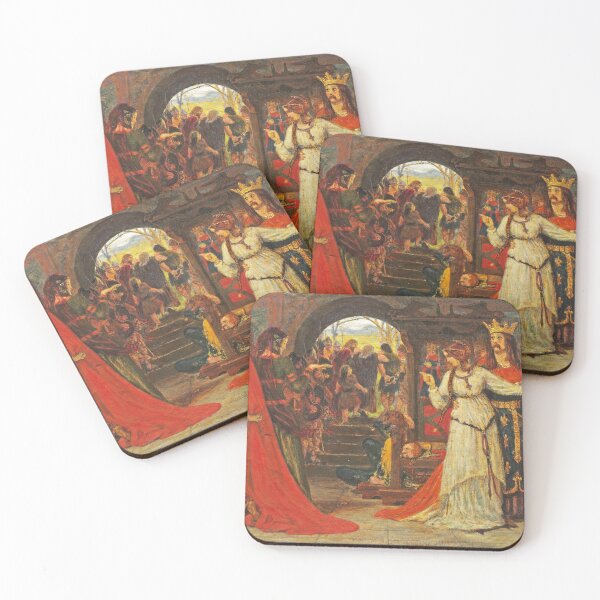 Item preview, Cordelia Parting from her Sisters, 1854. Ford Madox Brown (British, 1821–1893). Pen and oil on paper on panel designed and sold by Vintage Designs +.