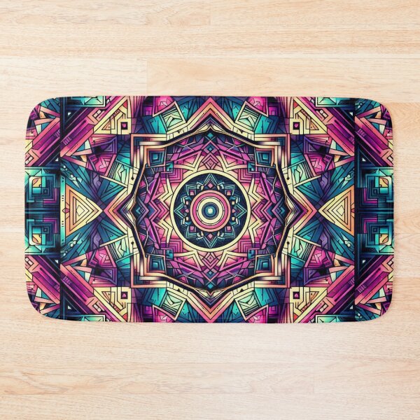 Item preview, Colorful geometric decorative mystic pattern  designed and sold by Dogandesighn.