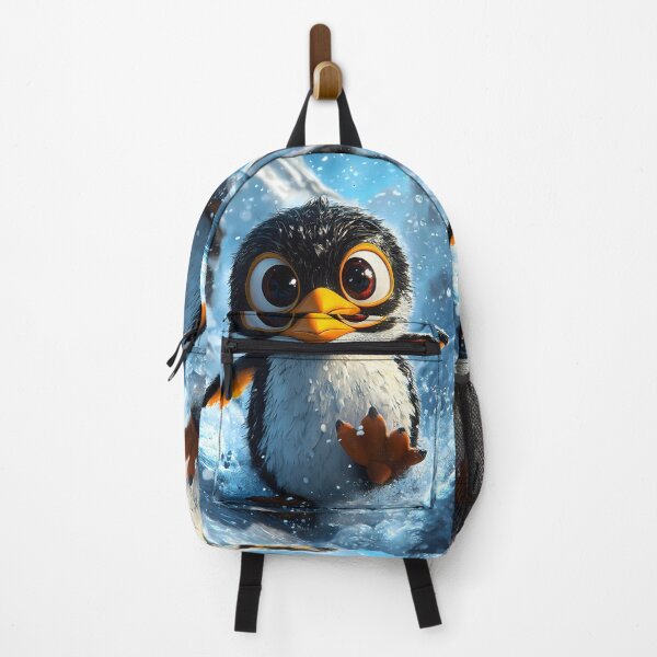Item preview, Animal Cute Pond Adorable Penguin Chick Braving Magical Snowy Winter Landscape designed and sold by telchimabukar.
