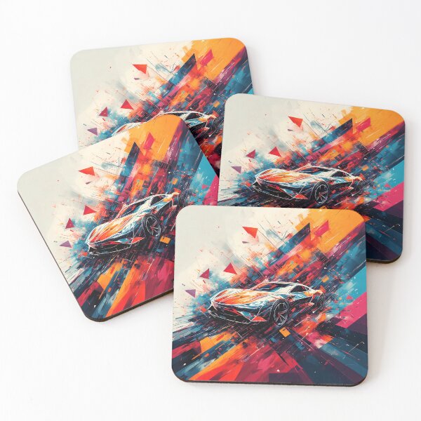 Item preview, Sportcar Colorful Abstract Design E1A0002 designed and sold by Ekeinekeke.