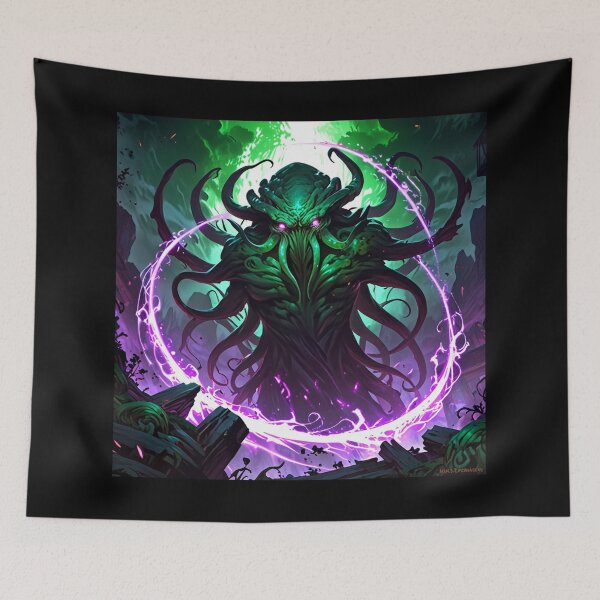 Item preview, Cthulhu the evil all seeing Eldritch Lovecraftian God Anime Manga style art designed and sold by Vintage Designs +.