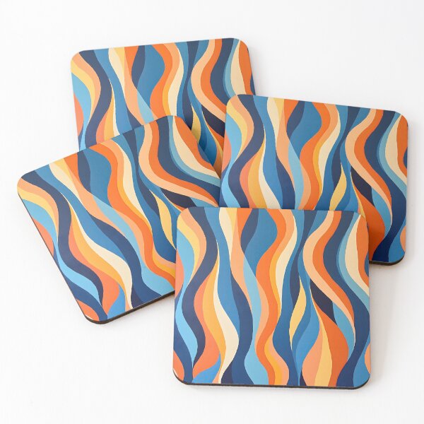Item preview, Retro Vertical Wavy Pattern Liquid Swirl designed and sold by Prints and Lifestyle.