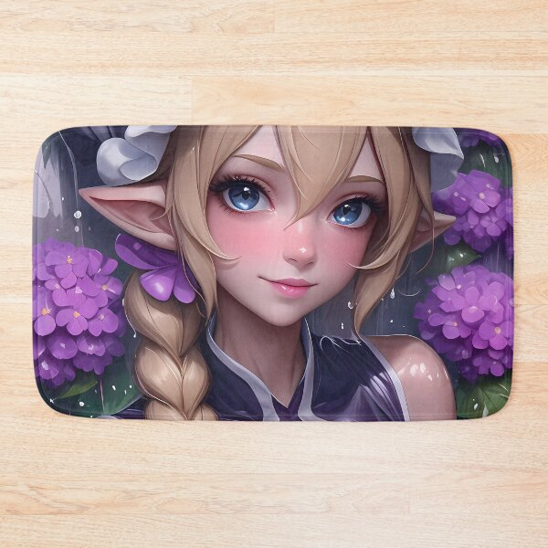 Item preview, Leafa Sword Art Online Elf Girl Purple Flowers Wet Magical Summer designed and sold by Diezmofari.