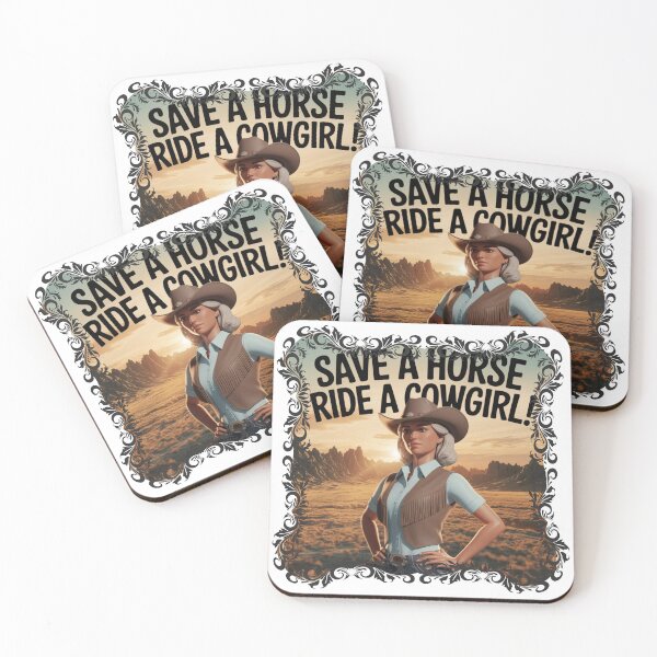 Item preview, Guarda un paseo a caballo con diseños vintage de vaquera - Cowgirl Chic designed and sold by Redjakkal.