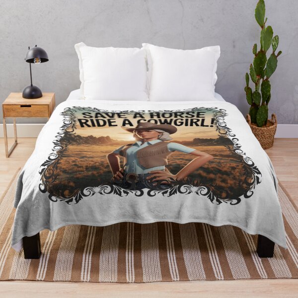 Item preview, Save a horse ride a cowgirl vintage designs - Cowgirl Chic designed and sold by Redjakkal.