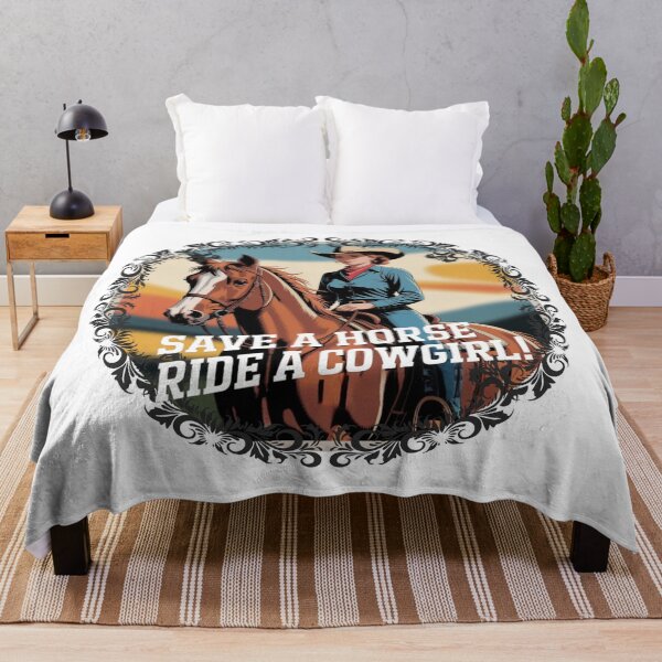 Item preview, Save a Horse Ride a Cowgirl Vintage Western Funny Saying designed and sold by Redjakkal.