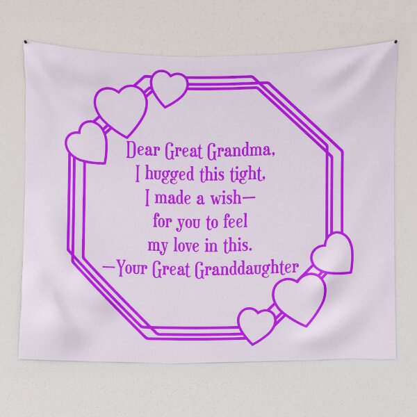 Item preview, I Made a Wish – Heart Poem from Great Granddaughter to Great Grandma designed and sold by EmeraldeaArt.