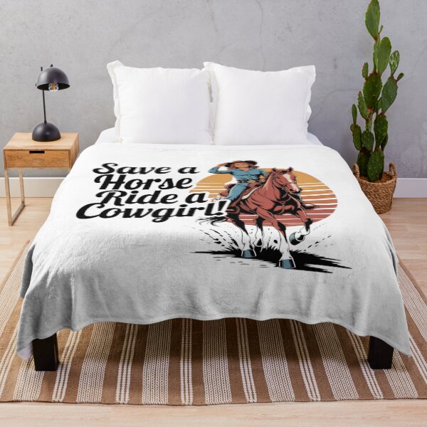 Item preview, Save a Horse Ride a Cowgirl Vintage Western Funny Saying designed and sold by Redjakkal.