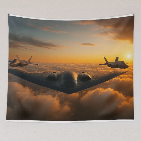 Item preview, B-2 Spirit Stealth Bomber with F-35 Lightning II Escort designed and sold by Skyframe Aviation.