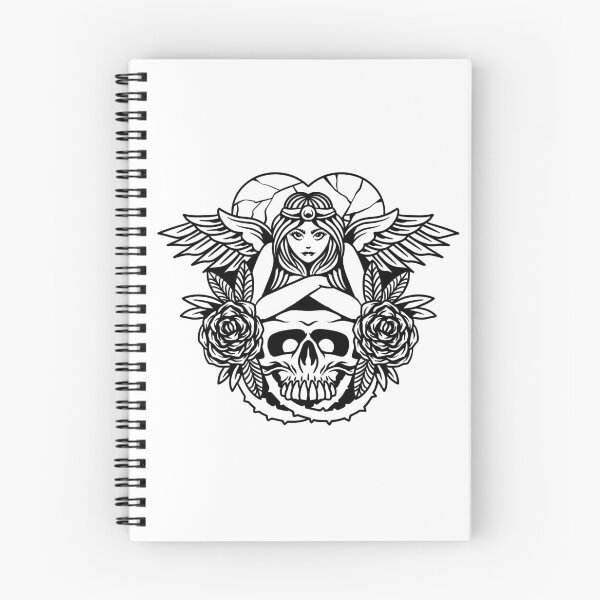 Item preview, Winged Skull Angel Dark Spiritual Tattoo designed and sold by Jcat7.