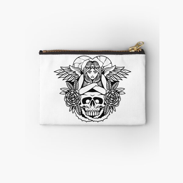 Item preview, Winged Skull Angel Dark Spiritual Tattoo designed and sold by Jcat7.