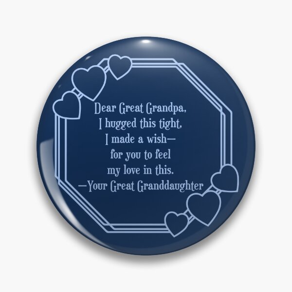 Item preview, I Made a Wish – Blue Heart Poem from Great Granddaughter to Great Grandpa designed and sold by EmeraldeaArt.