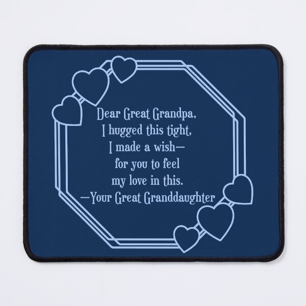 Item preview, I Made a Wish – Blue Heart Poem from Great Granddaughter to Great Grandpa designed and sold by EmeraldeaArt.