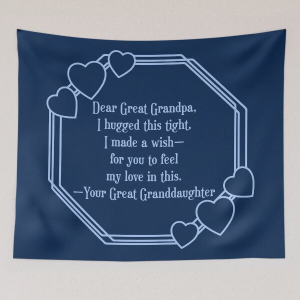 Item preview, I Made a Wish – Blue Heart Poem from Great Granddaughter to Great Grandpa designed and sold by EmeraldeaArt.
