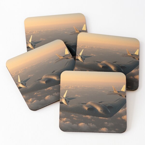 Item preview, B-2 Spirit Stealth Bomber with F-22 Raptor Escort designed and sold by Skyframe Aviation.