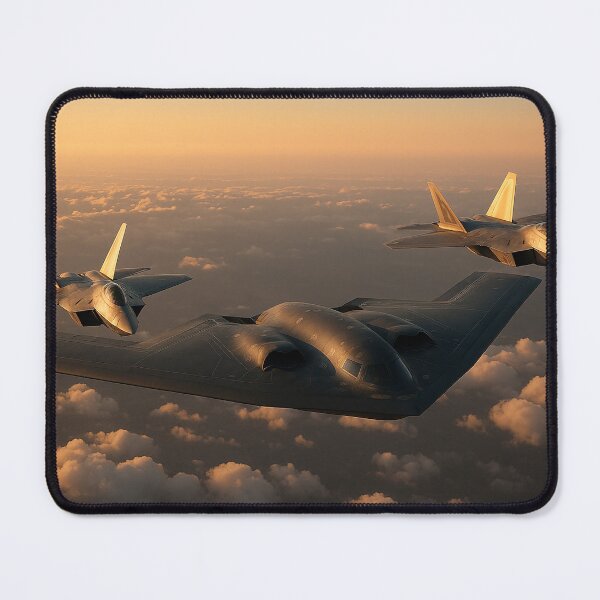 Item preview, B-2 Spirit Stealth Bomber with F-22 Raptor Escort designed and sold by Skyframe Aviation.