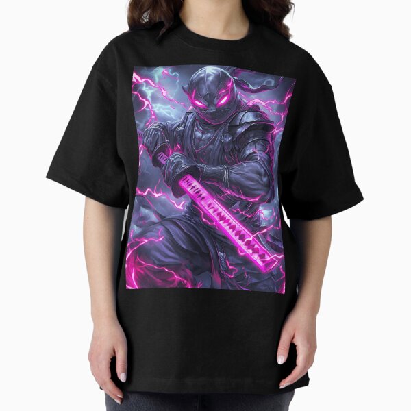 Item preview, Animal Samurai Dark Ninja Warrior with Glowing Pink Lightning Sword designed and sold by Abarrancare.