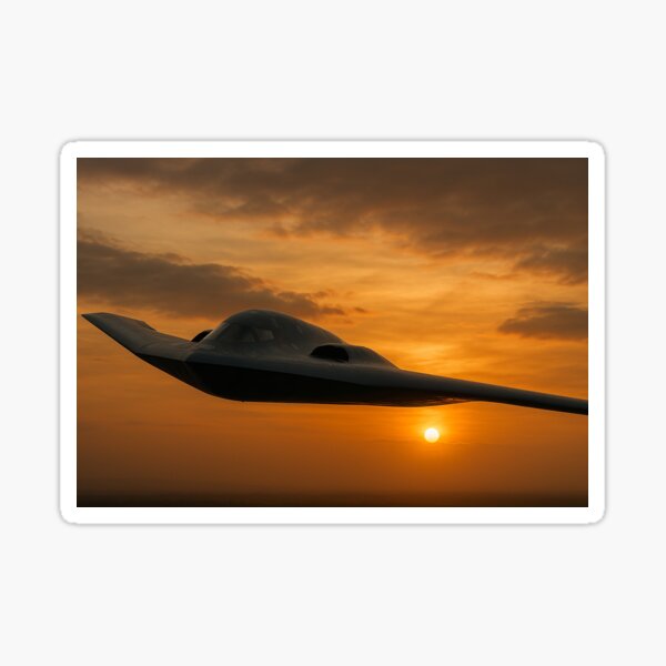 B-2 Spirit Stealth Bomber at Sunset Sticker