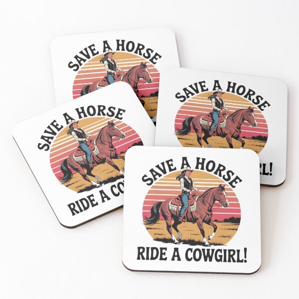 Item preview, Humor de vaqueras del oeste: Salva un caballo, monta una vaquera, regalo retro designed and sold by Redjakkal.