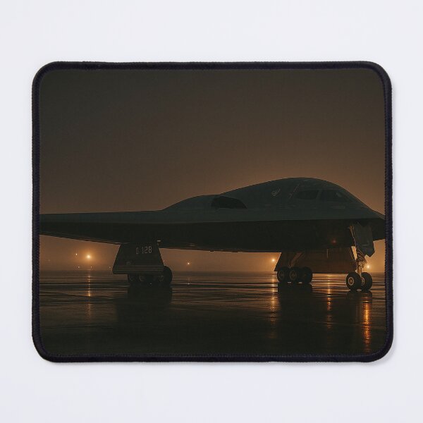 Item preview, B-2 Spirit Stealth Bomber on Foggy Night Tarmac designed and sold by Skyframe Aviation.