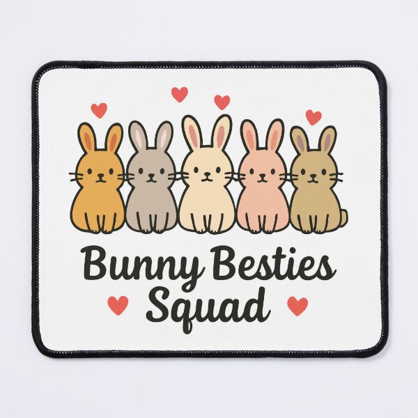 Item preview, Bunny Besties Squad | Cute Kawaii Rabbit Friends designed and sold by graphicnew.