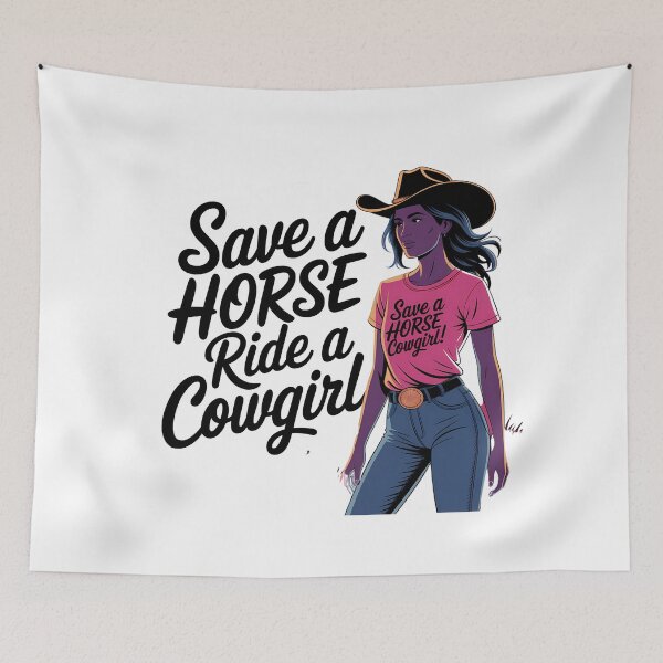Item preview, Save a Horse Ride a Cowgirl Cute Rodeo Country Girl Sticker designed and sold by Redjakkal.