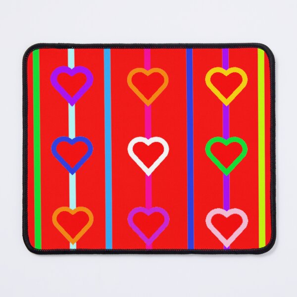 Item preview, Hearts and Stripes Bright Rainbow designed and sold by kel72.