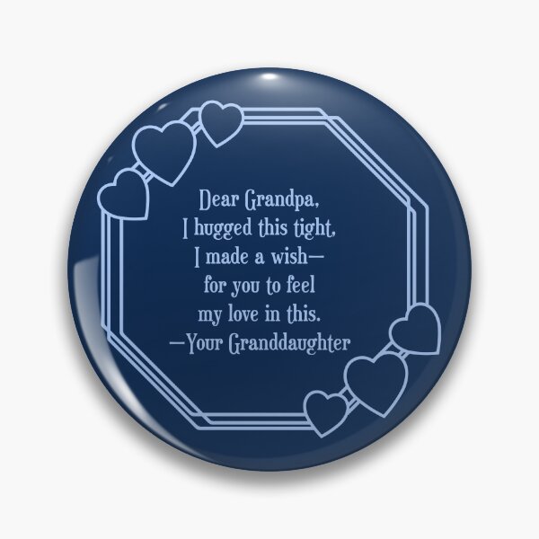 Item preview, I Made a Wish – Blue Heart Poem from Granddaughter to Grandpa designed and sold by EmeraldeaArt.