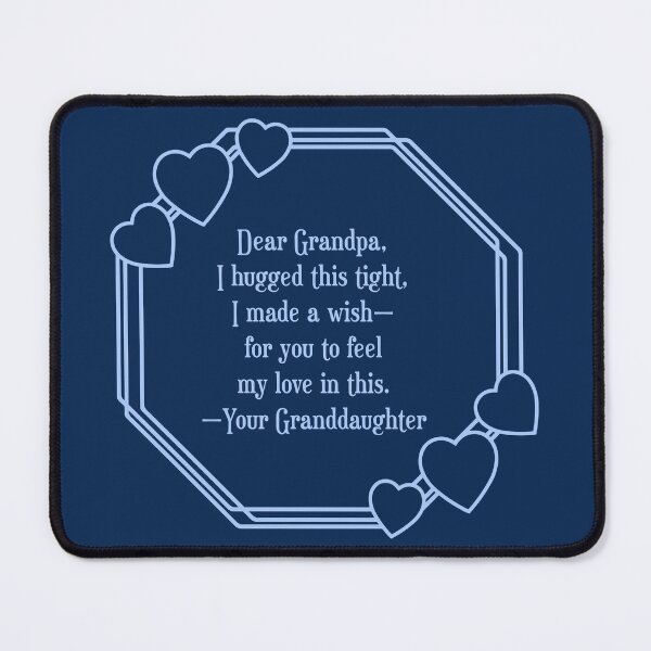Item preview, I Made a Wish – Blue Heart Poem from Granddaughter to Grandpa designed and sold by EmeraldeaArt.