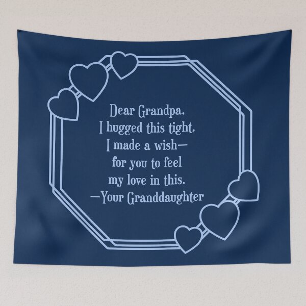 Item preview, I Made a Wish – Blue Heart Poem from Granddaughter to Grandpa designed and sold by EmeraldeaArt.