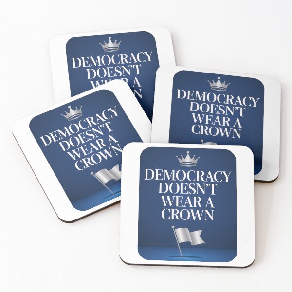 Item preview, Democracy Doesn't Wear A Crown designed and sold by Angry Swan Designs.