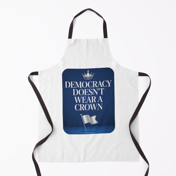 Item preview, Democracy Doesn't Wear A Crown designed and sold by Angry Swan Designs.