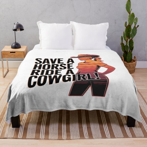 Item preview, Ride a Cowgirl Save a Horse Country Humor Vintage Retro Design designed and sold by Redjakkal.