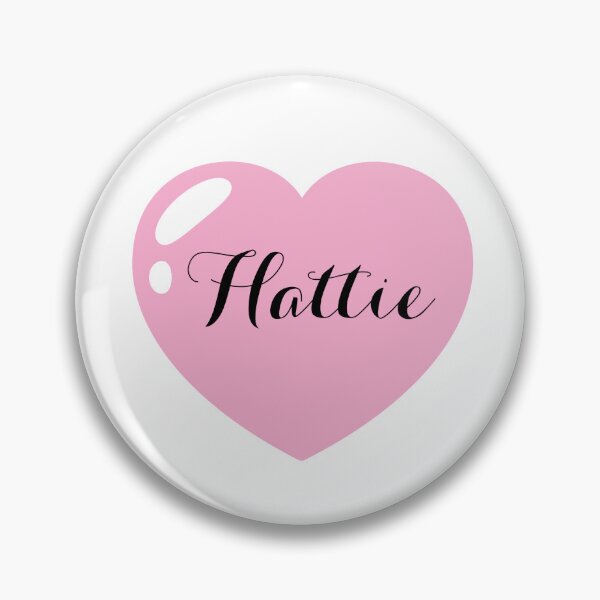 Item preview, Hattie Name with Pink Heart  designed and sold by Monika Howarth.