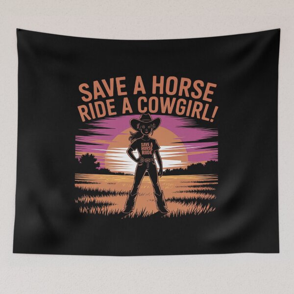 Item preview, Save a Horse Ride a Cowgirl Funny Western Rodeo Bachelorette Shirt designed and sold by Redjakkal.