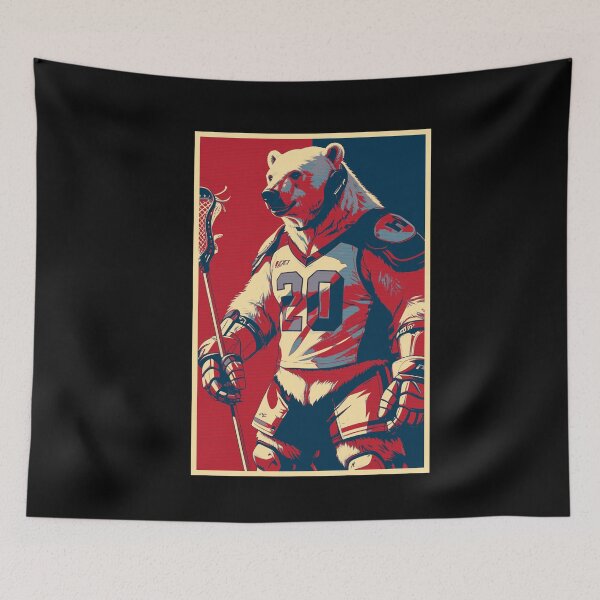 Item preview, Polar Bear Lacrosse Player designed and sold by TrueArtsStore.